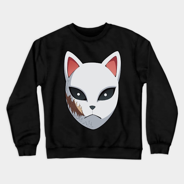 Sabito's Kitsune Mask Crewneck Sweatshirt by Nicole Nichols